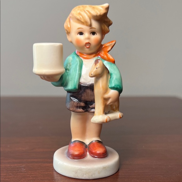 Goebel Other - Vintage Goebel West Germany Hummel Boy With Horse Figurine Candleholder 117 3.5"